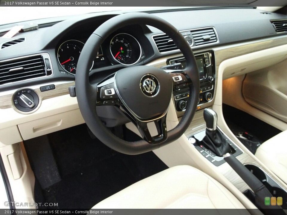 Cornsilk Beige Interior Photo for the 2017 Volkswagen Passat V6 SE Sedan #118827361