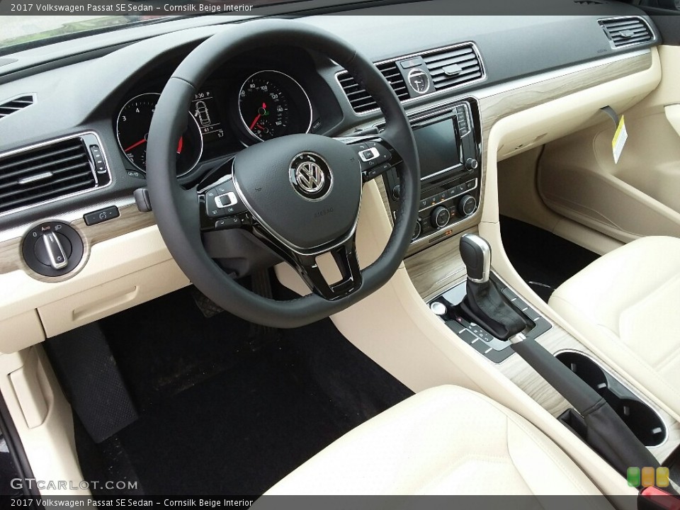 Cornsilk Beige Interior Photo for the 2017 Volkswagen Passat SE Sedan #118828207