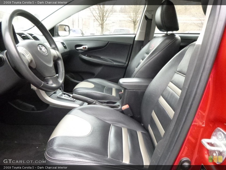 Dark Charcoal Interior Front Seat for the 2009 Toyota Corolla S #118829350