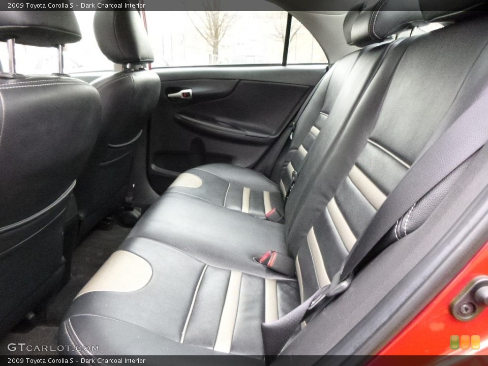 Dark Charcoal Interior Rear Seat for the 2009 Toyota Corolla S #118829374