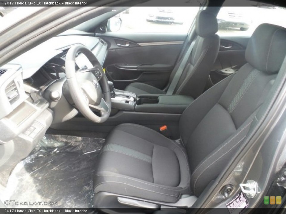 Black Interior Front Seat for the 2017 Honda Civic EX Hatchback #118829542
