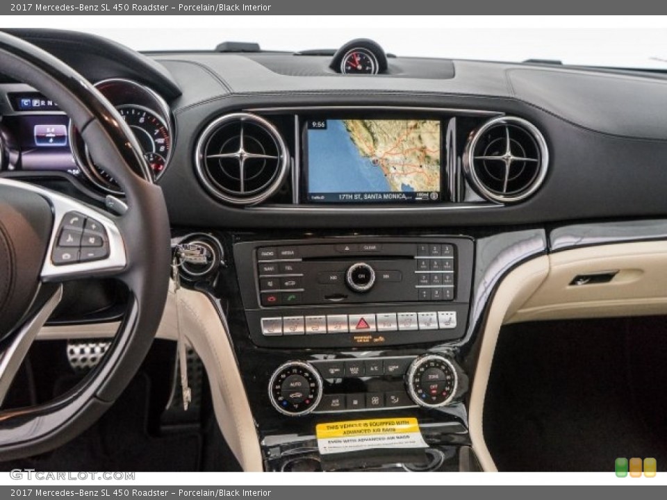 Porcelain/Black Interior Controls for the 2017 Mercedes-Benz SL 450 Roadster #118830760