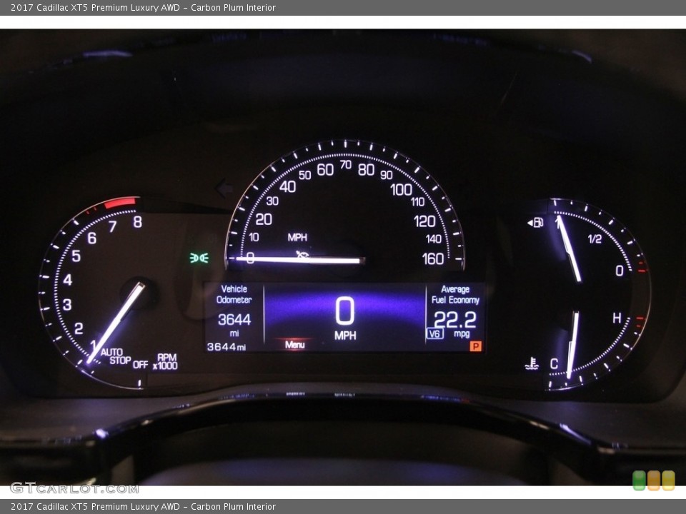 Carbon Plum Interior Gauges for the 2017 Cadillac XT5 Premium Luxury AWD #118831418