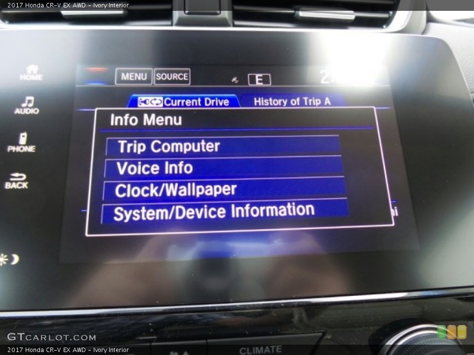 Ivory Interior Controls for the 2017 Honda CR-V EX AWD #118833412