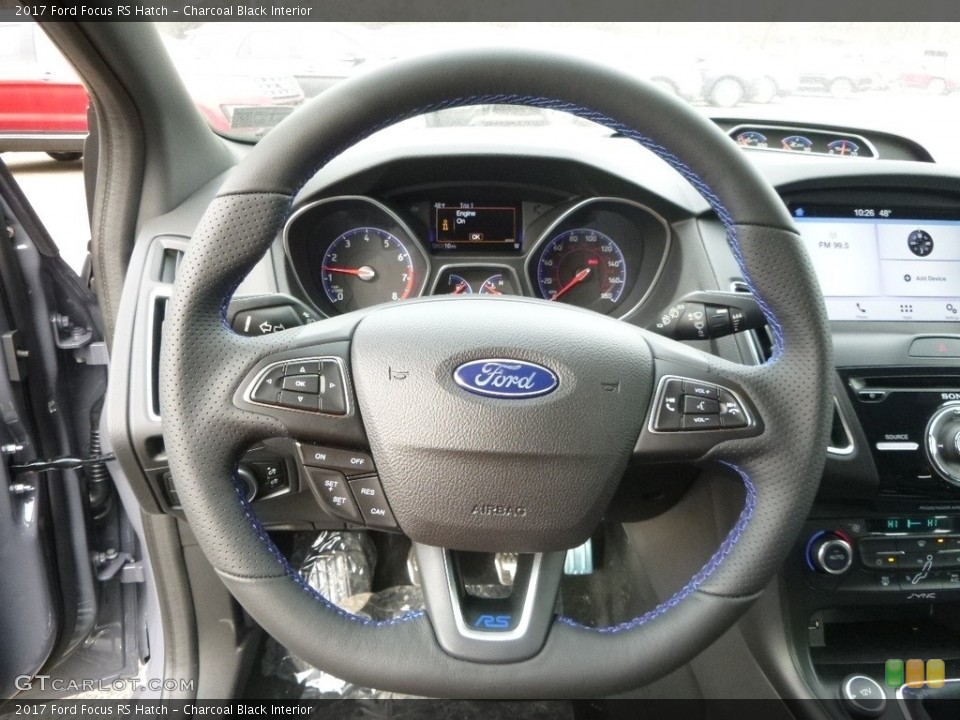 Charcoal Black Interior Steering Wheel for the 2017 Ford Focus RS Hatch #118839001