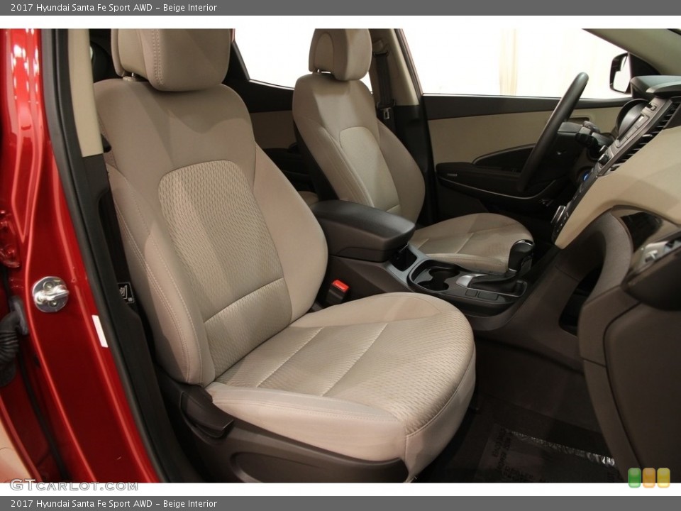 Beige Interior Photo for the 2017 Hyundai Santa Fe Sport AWD #118842022