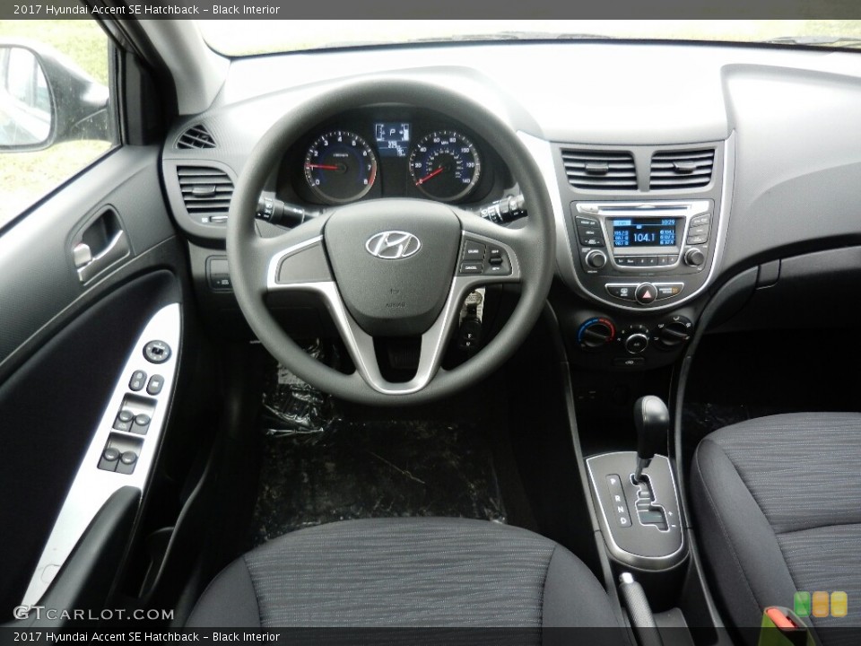 Black Interior Dashboard for the 2017 Hyundai Accent SE Hatchback #118843003