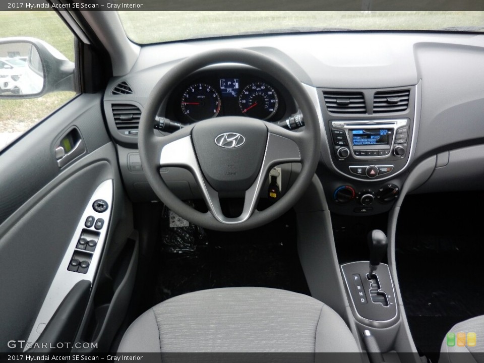 Gray Interior Dashboard for the 2017 Hyundai Accent SE Sedan #118843207
