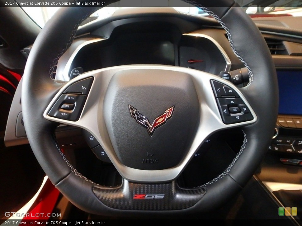 Jet Black Interior Steering Wheel for the 2017 Chevrolet Corvette Z06 Coupe #118845589