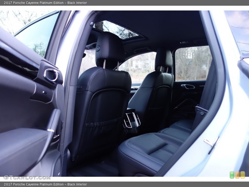 Black Interior Rear Seat for the 2017 Porsche Cayenne Platinum Edition #118847500