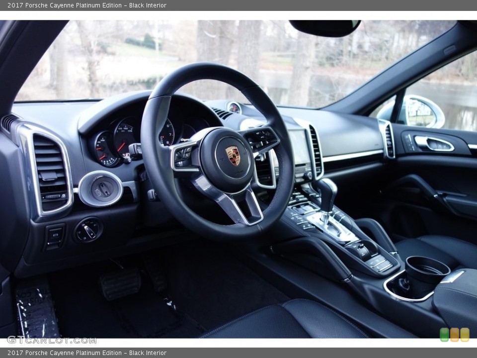 Black Interior Steering Wheel for the 2017 Porsche Cayenne Platinum Edition #118847512