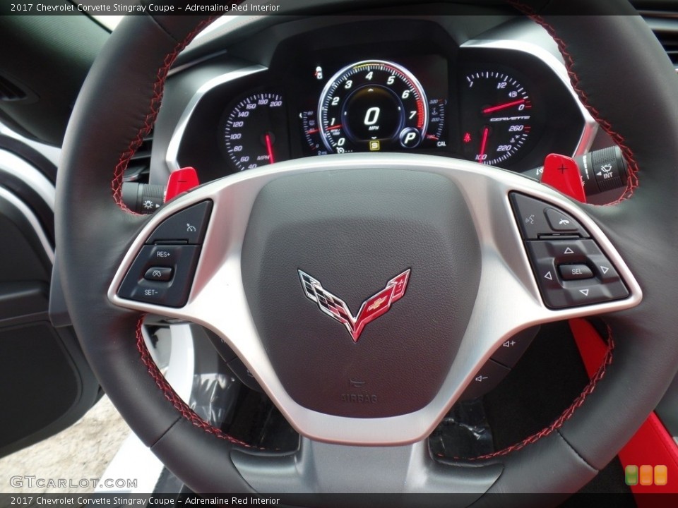 Adrenaline Red Interior Steering Wheel for the 2017 Chevrolet Corvette Stingray Coupe #118856582