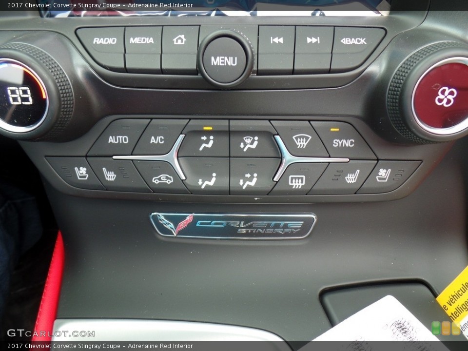 Adrenaline Red Interior Controls for the 2017 Chevrolet Corvette Stingray Coupe #118856876