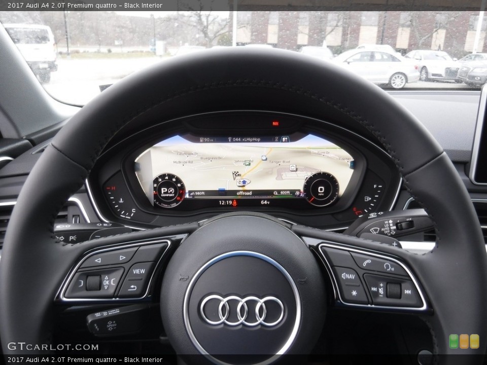 Black Interior Navigation for the 2017 Audi A4 2.0T Premium quattro #118857249