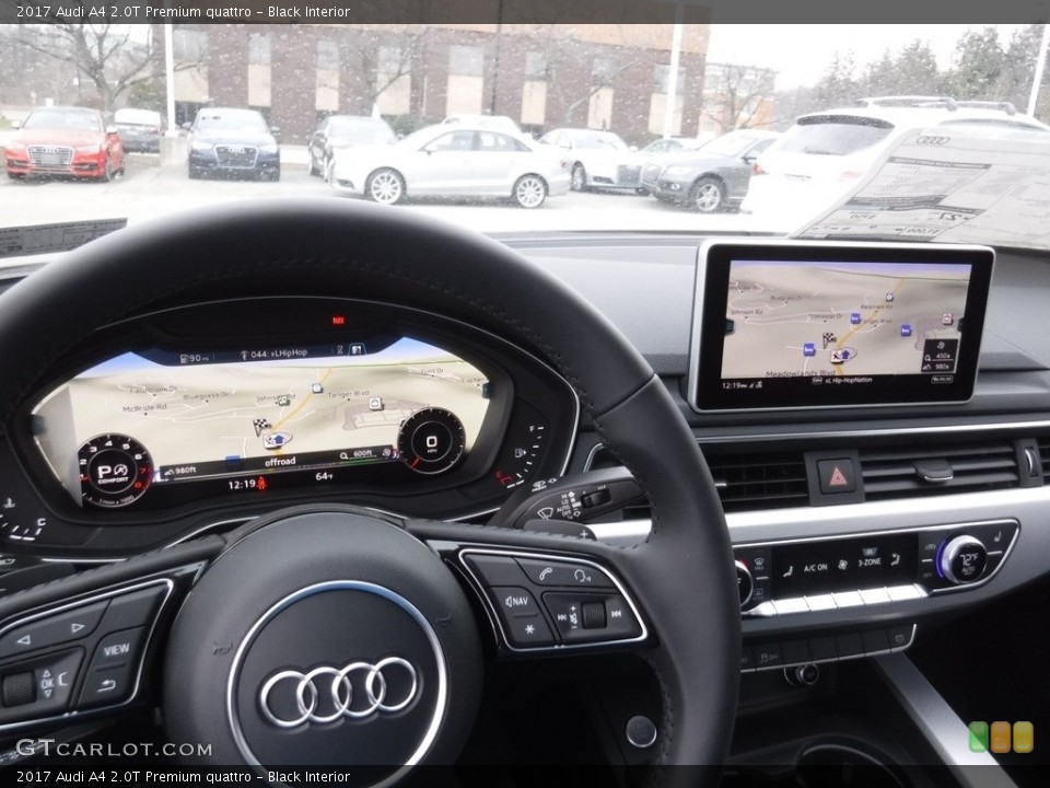 Black Interior Navigation for the 2017 Audi A4 2.0T Premium quattro #118857272
