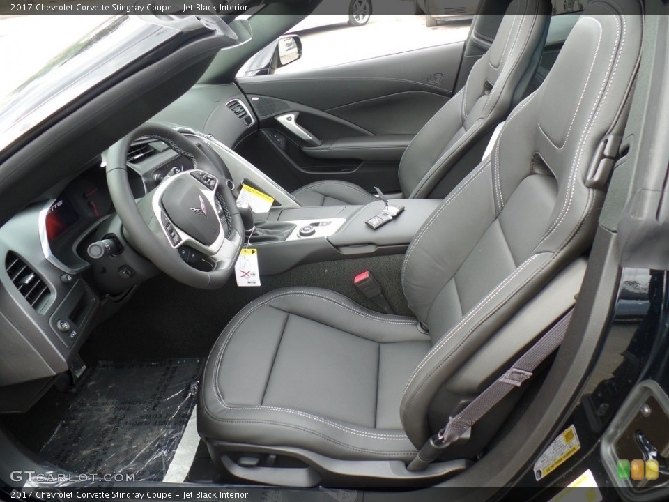 Jet Black Interior Front Seat for the 2017 Chevrolet Corvette Stingray Coupe #118857680