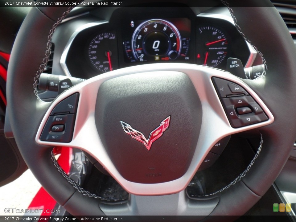 Adrenaline Red Interior Steering Wheel for the 2017 Chevrolet Corvette Stingray Coupe #118858778