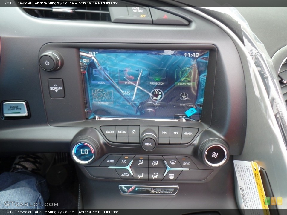 Adrenaline Red Interior Navigation for the 2017 Chevrolet Corvette Stingray Coupe #118858871