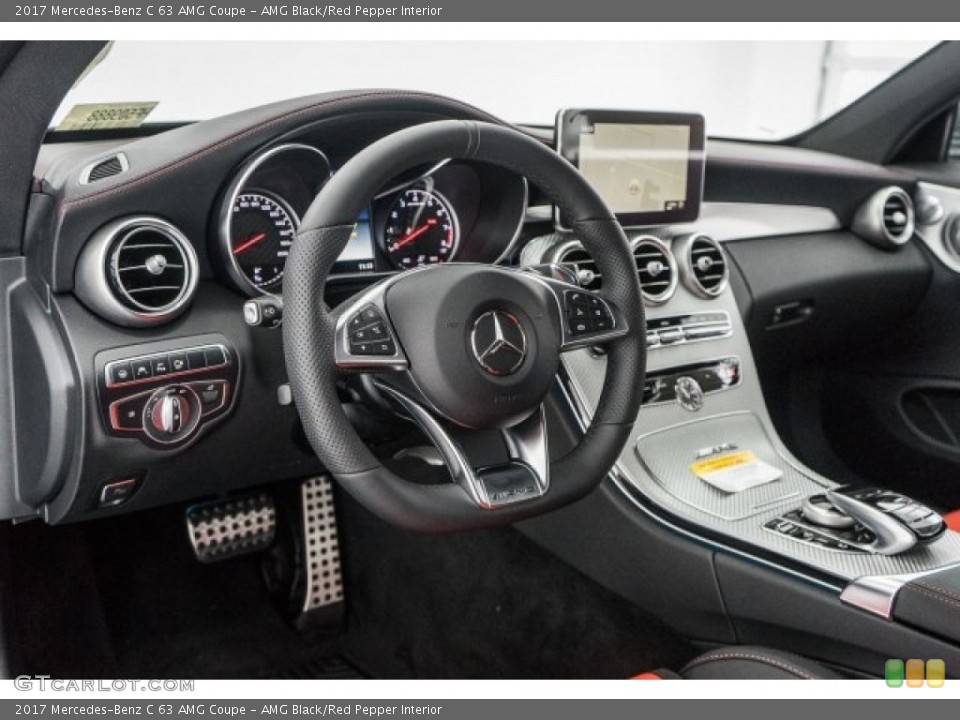 AMG Black/Red Pepper Interior Dashboard for the 2017 Mercedes-Benz C 63 AMG Coupe #118863217