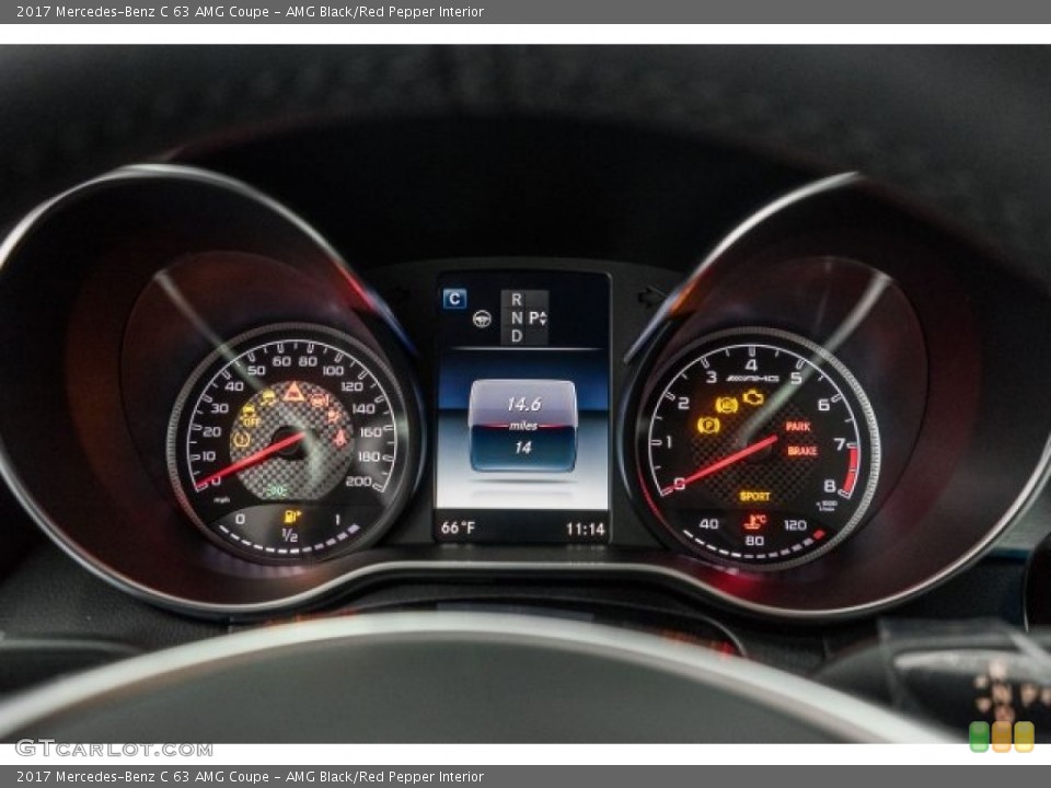 AMG Black/Red Pepper Interior Gauges for the 2017 Mercedes-Benz C 63 AMG Coupe #118863251