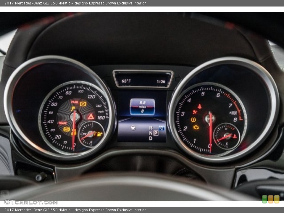 designo Espresso Brown Exclusive Interior Gauges for the 2017 Mercedes-Benz GLS 550 4Matic #118863635