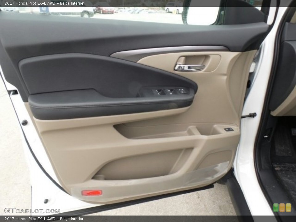 Beige Interior Door Panel for the 2017 Honda Pilot EX-L AWD #118864577