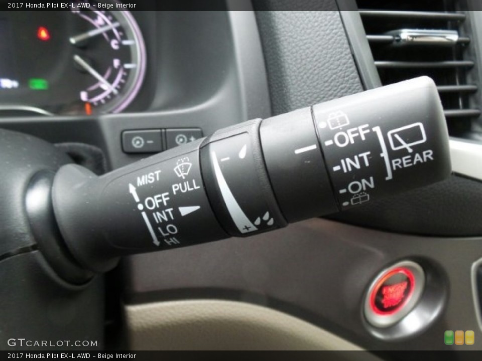 Beige Interior Controls for the 2017 Honda Pilot EX-L AWD #118864796