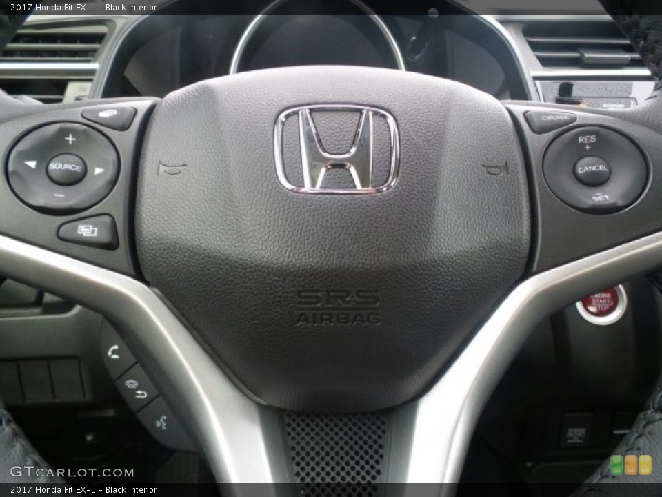 Black Interior Steering Wheel for the 2017 Honda Fit EX-L #118865288