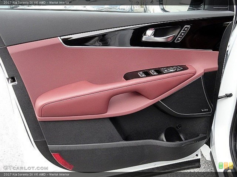 Merlot Interior Door Panel for the 2017 Kia Sorento SX V6 AWD #118871516