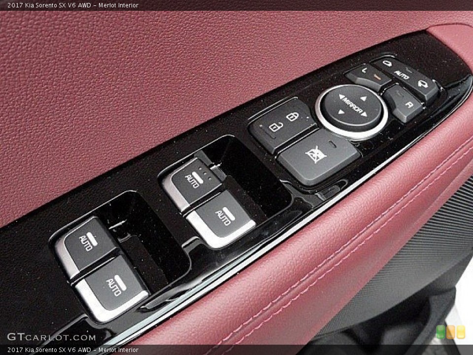 Merlot Interior Controls for the 2017 Kia Sorento SX V6 AWD #118871522