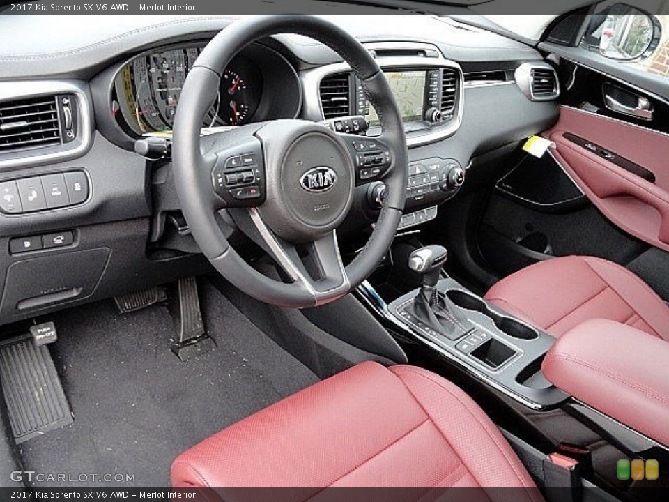 Merlot Interior Prime Interior for the 2017 Kia Sorento SX V6 AWD #118871546