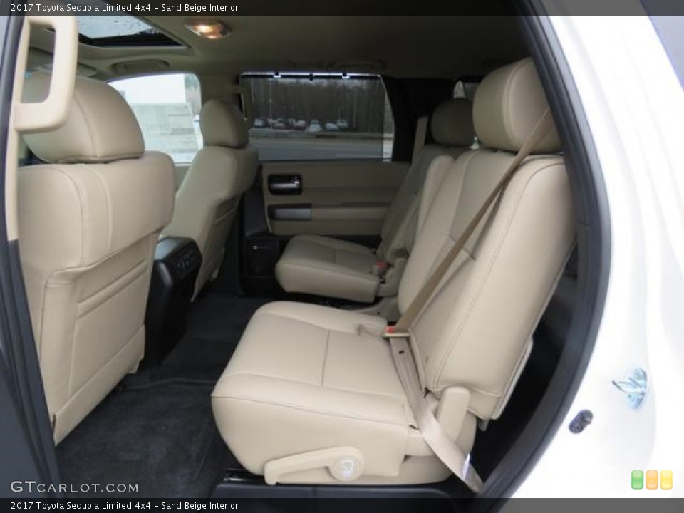 Sand Beige Interior Rear Seat for the 2017 Toyota Sequoia Limited 4x4 #118875976