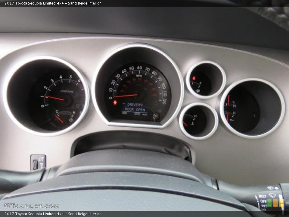 Sand Beige Interior Gauges for the 2017 Toyota Sequoia Limited 4x4 #118876129