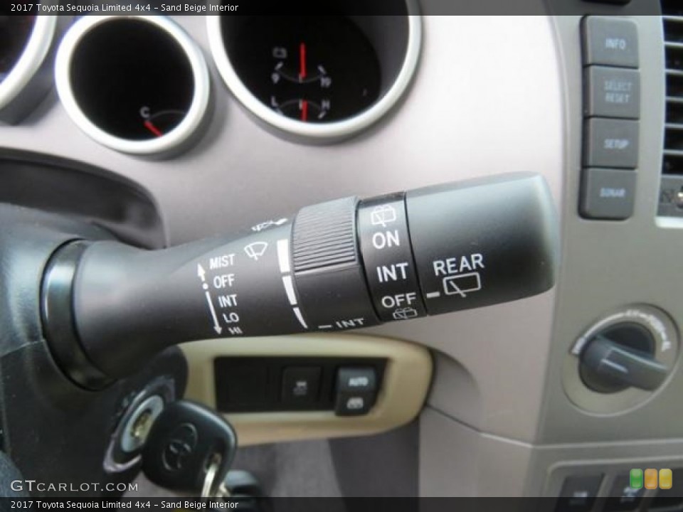 Sand Beige Interior Controls for the 2017 Toyota Sequoia Limited 4x4 #118876195