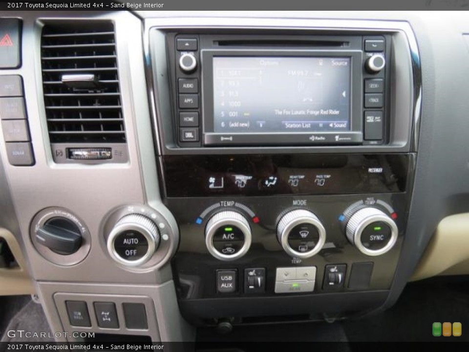 Sand Beige Interior Controls for the 2017 Toyota Sequoia Limited 4x4 #118876252