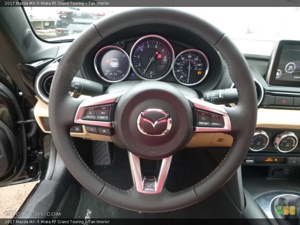Tan Interior Steering Wheel for the 2017 Mazda MX-5 Miata RF Grand Touring #118880599