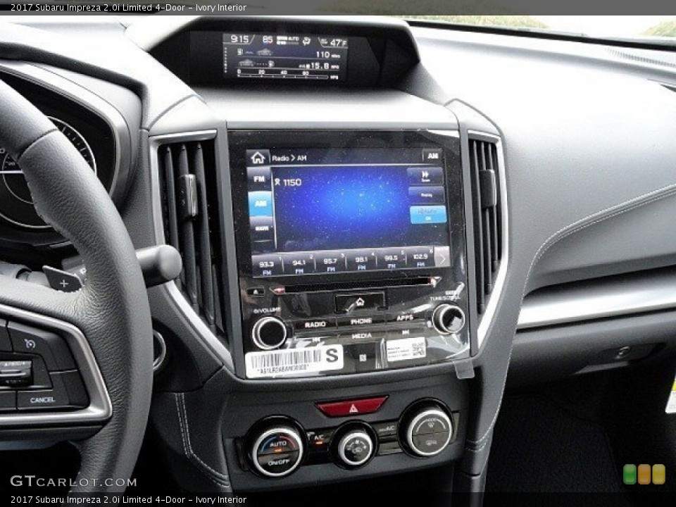 Ivory Interior Controls for the 2017 Subaru Impreza 2.0i Limited 4-Door #118882879