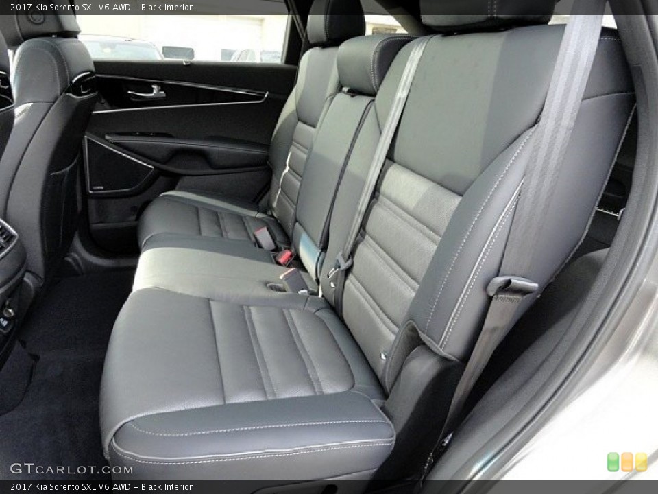 Black Interior Rear Seat for the 2017 Kia Sorento SXL V6 AWD #118888468