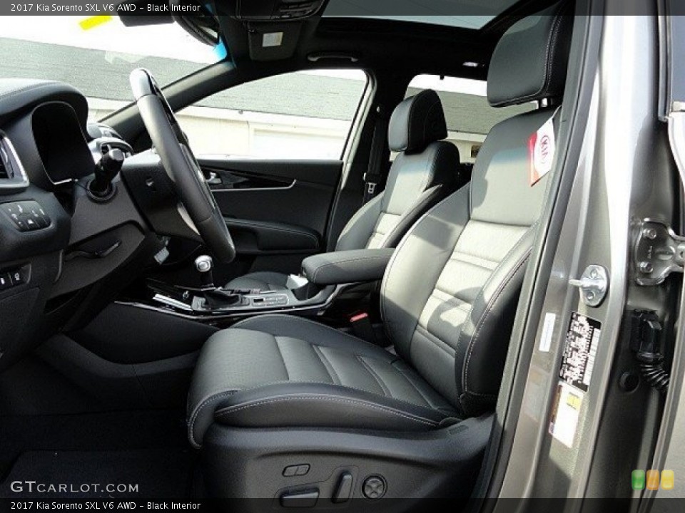 Black Interior Front Seat for the 2017 Kia Sorento SXL V6 AWD #118888577