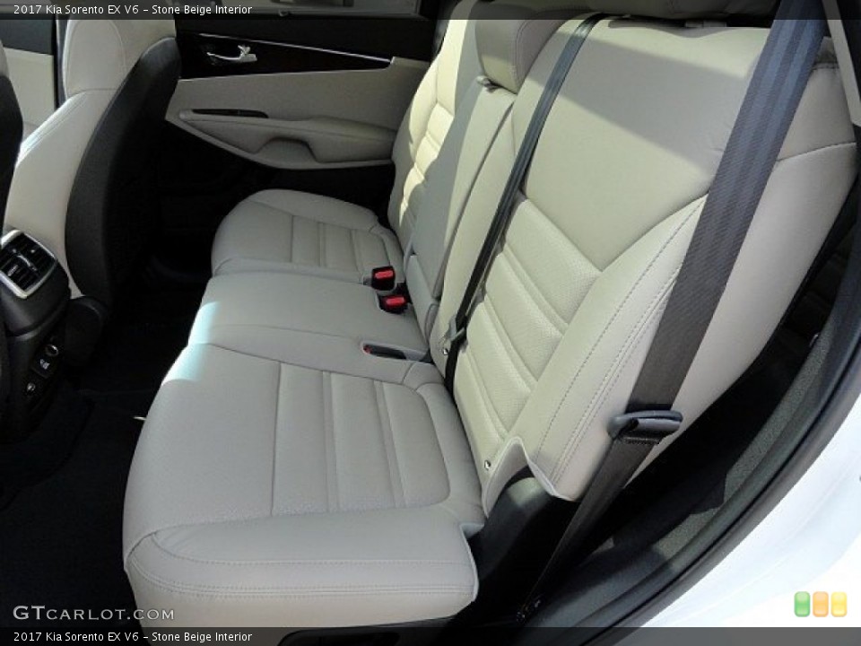 Stone Beige Interior Rear Seat for the 2017 Kia Sorento EX V6 #118890543