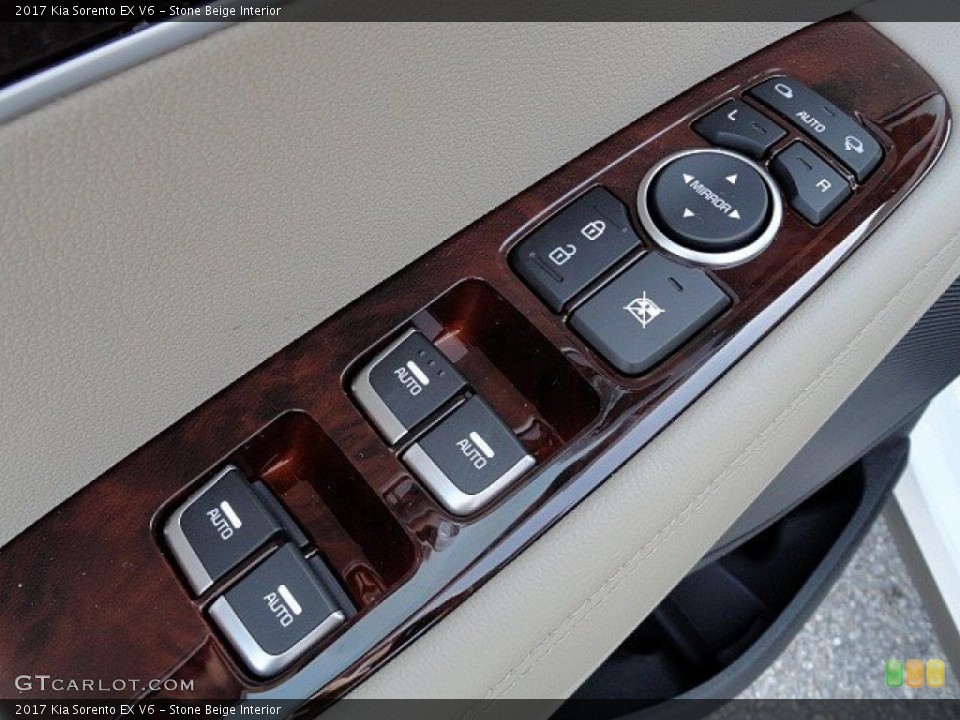 Stone Beige Interior Controls for the 2017 Kia Sorento EX V6 #118890586