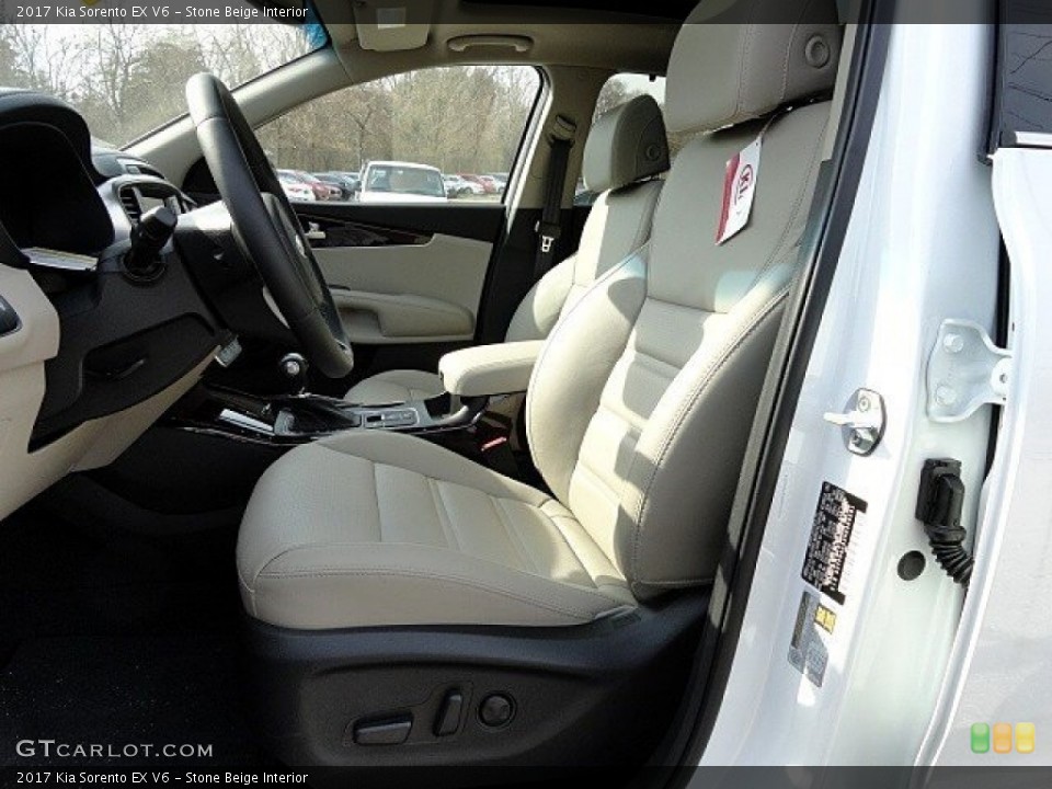 Stone Beige Interior Front Seat for the 2017 Kia Sorento EX V6 #118890622