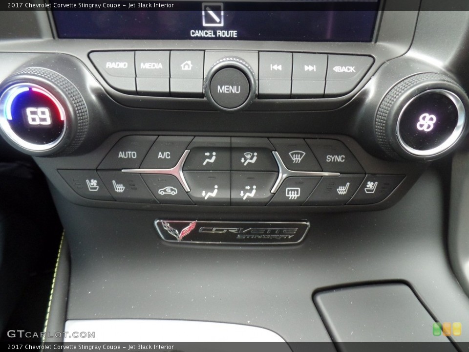 Jet Black Interior Controls for the 2017 Chevrolet Corvette Stingray Coupe #118892083