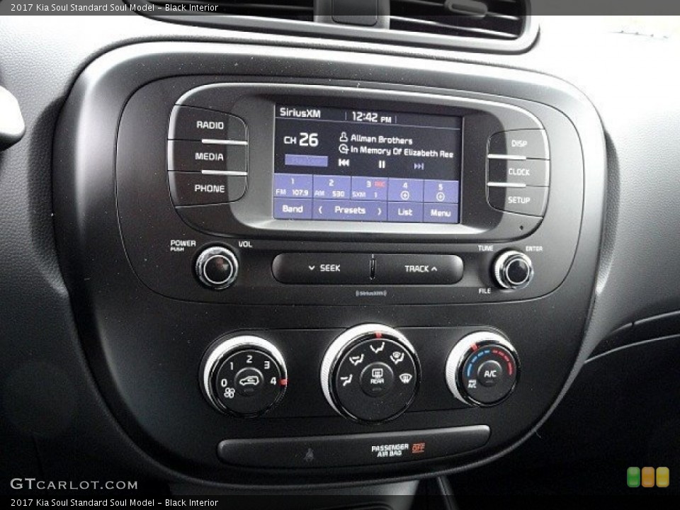Black Interior Controls for the 2017 Kia Soul  #118892455