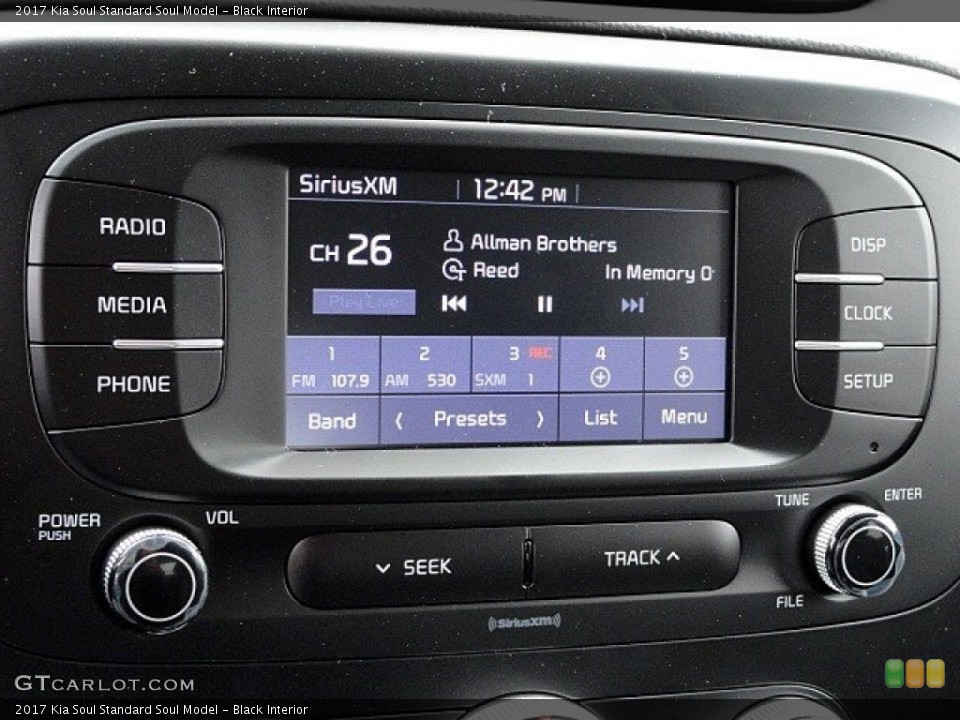 Black Interior Controls for the 2017 Kia Soul  #118892488