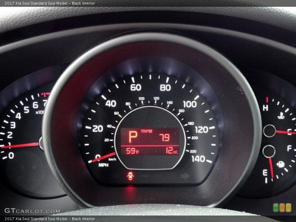 Black Interior Gauges for the 2017 Kia Soul  #118892587