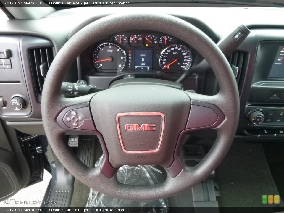 Jet Black/Dark Ash Interior Steering Wheel for the 2017 GMC Sierra 2500HD Double Cab 4x4 #118892842