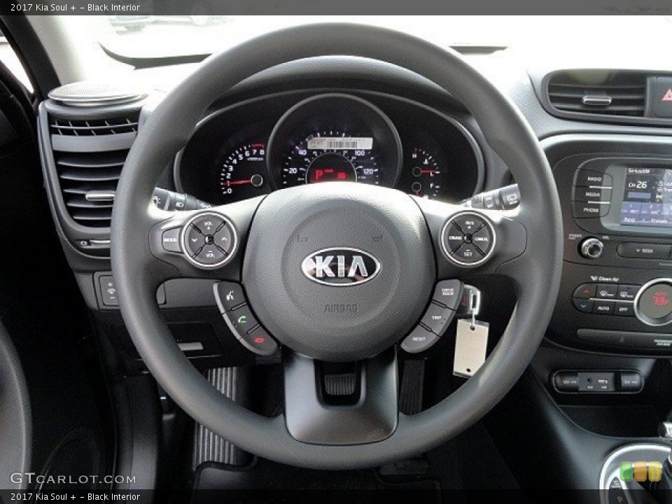 Black Interior Steering Wheel for the 2017 Kia Soul + #118893073
