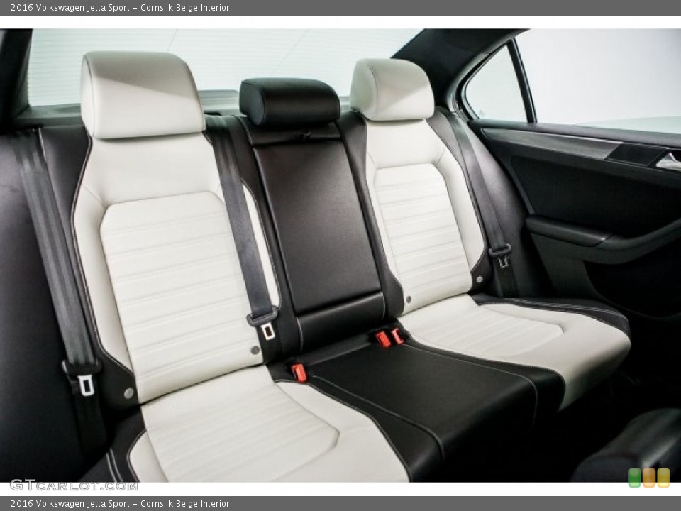 Cornsilk Beige Interior Rear Seat for the 2016 Volkswagen Jetta Sport #118893724