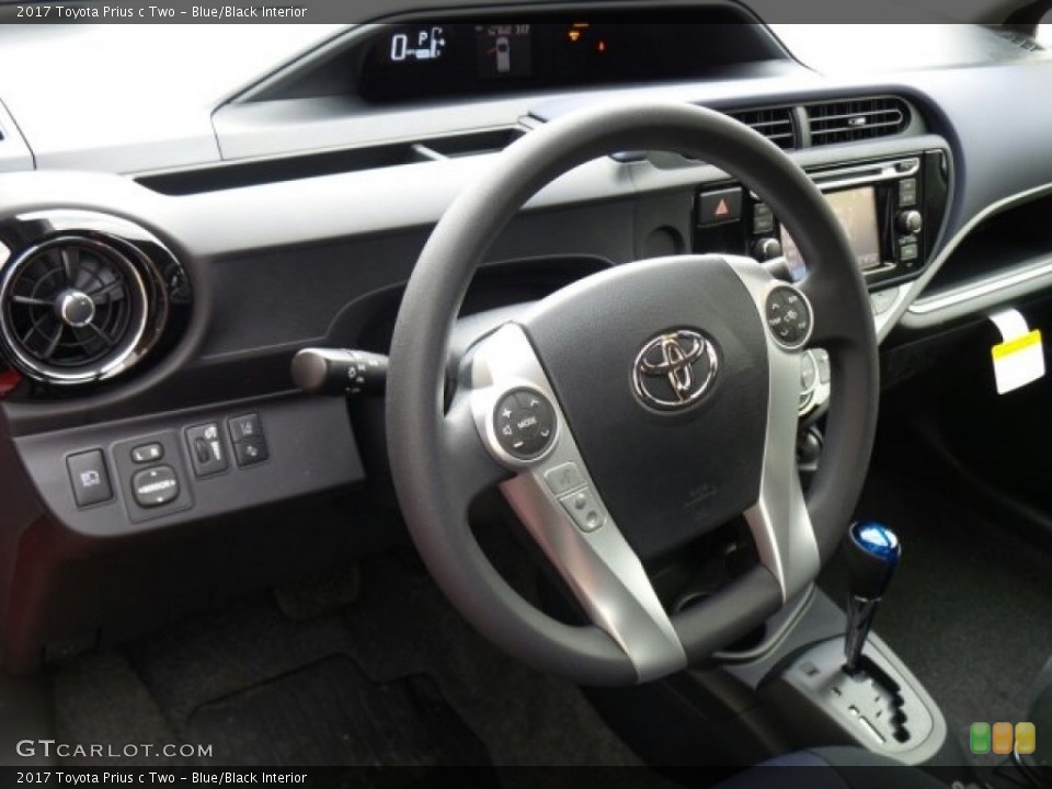 Blue/Black Interior Steering Wheel for the 2017 Toyota Prius c Two #118902188